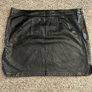 Vegan Leather Black Mini Skirt